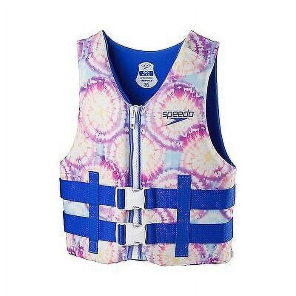 Youth 50-90 Lbs Speedo Youth Life Jacket Vest - Lilac Tie-Dye